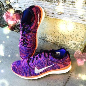 Nike free run purple and pink